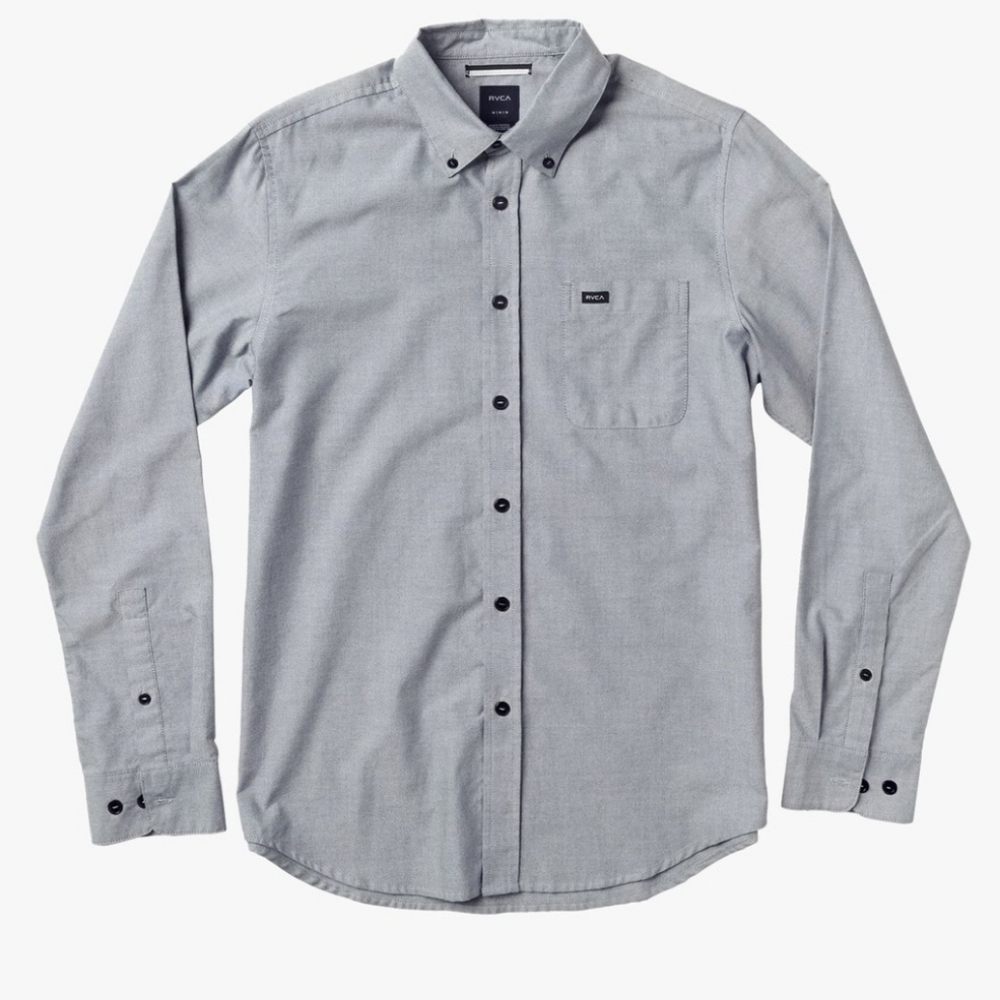 RVCA oxford dual green botton down